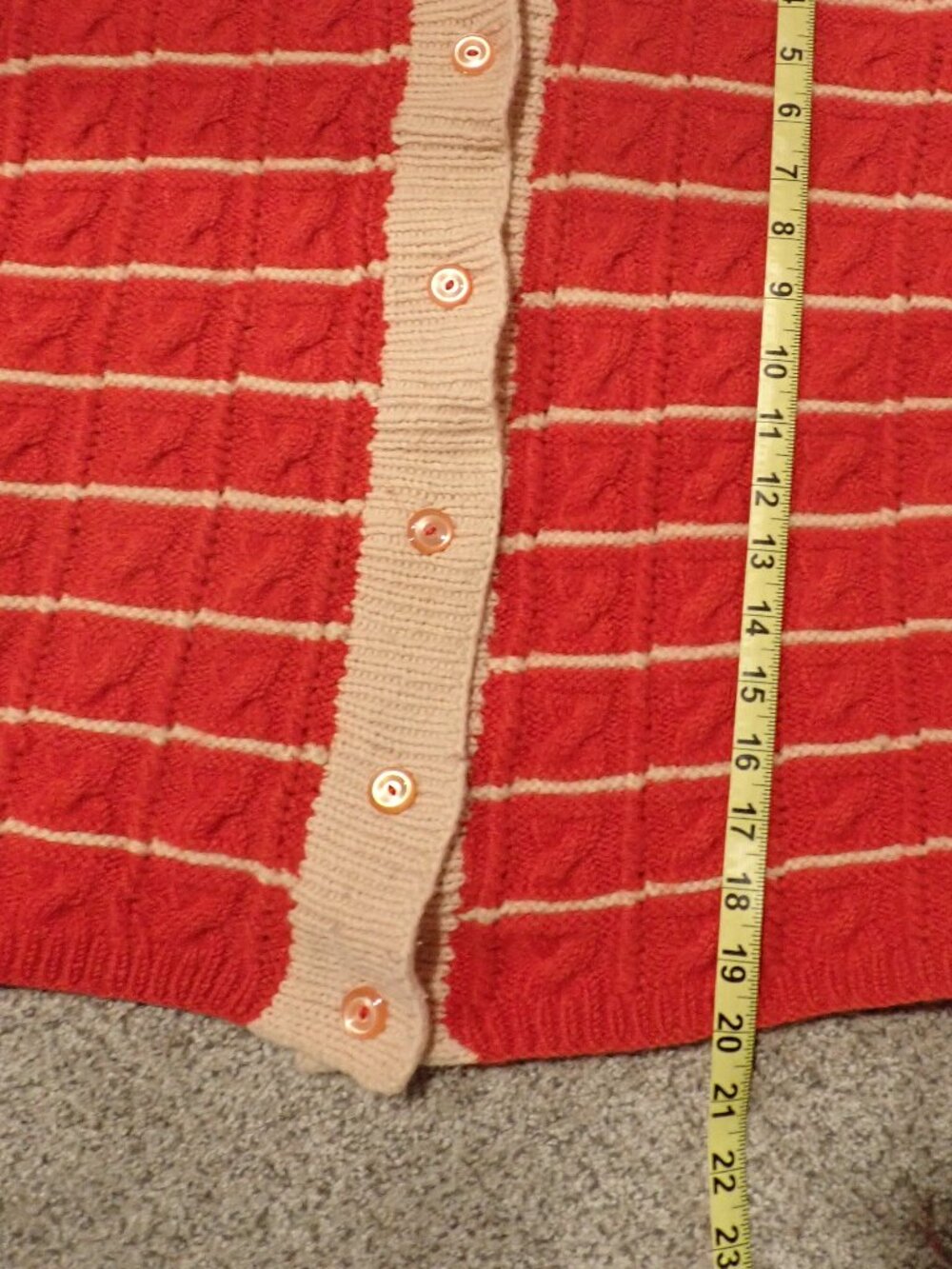 Vintage Hand-Knit Cardigan Sweater - Picture 6 of 11